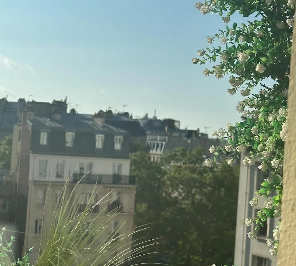 Eiffel Tower View Arc Triomphe Champs Elysees Area Paris